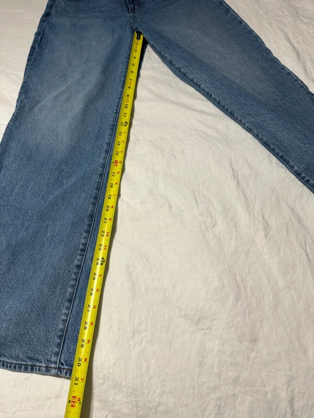 Express High Rise Wide Leg Jeans - Blue - Picture 8 of 10
